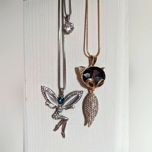 Long Necklaces, Fairy and Fox Necklaces $12 for Both